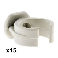 Zenitech Lot de 15 clips diamètre 20mm sans chevilles -
