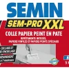 Semin Colle Papier Peint-Lot de 3 colles Papiers Peints en Pâte Sem-Pro XXL, Prêt à l'Emploi, Seau de 5 kg