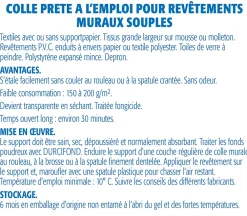 Semin Colle Papier Peint-Lot de 2 Colles pour Toiles de Verre et Revêtements Muraux Légers Sem Murale, Prêt à l'Emploi, Seau 5 kg