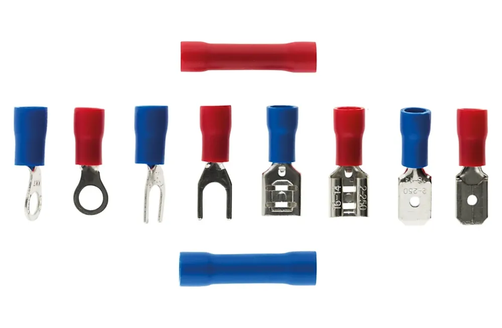 Zenitech Fixation Et Raccordement Du Câble-Lot de 50 cosses assorties + pince à sertir -