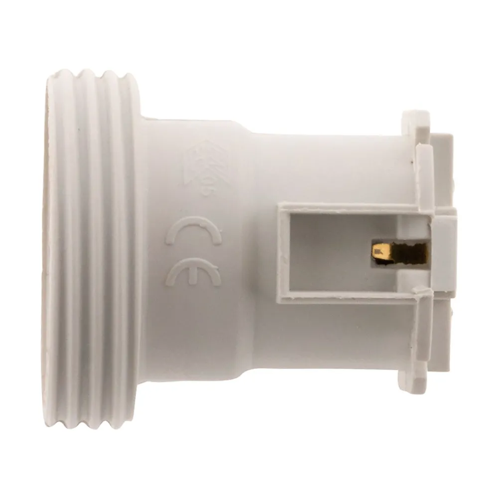 Zenitech Lot de 20 douilles de chantier E27 - Blanc -