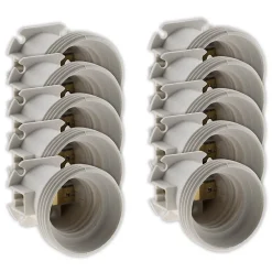 Zenitech Douille Électrique-Lot de 50 douilles de chantier E27 sans bague -