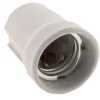 Zenitech Lot de 4 douilles E27 porcelaine à vis - Blanc -