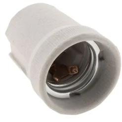 Zenitech Lot de 4 douilles E27 porcelaine à vis - Blanc -