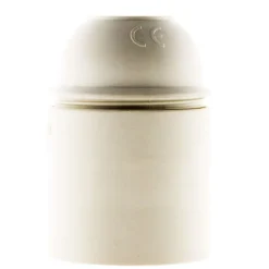 Zenitech Douille Électrique-Lot de 2 douilles lisses sans bague E27 - Blanc -
