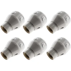 Zenitech Lot de 10 douilles orientables E27 - Blanc -