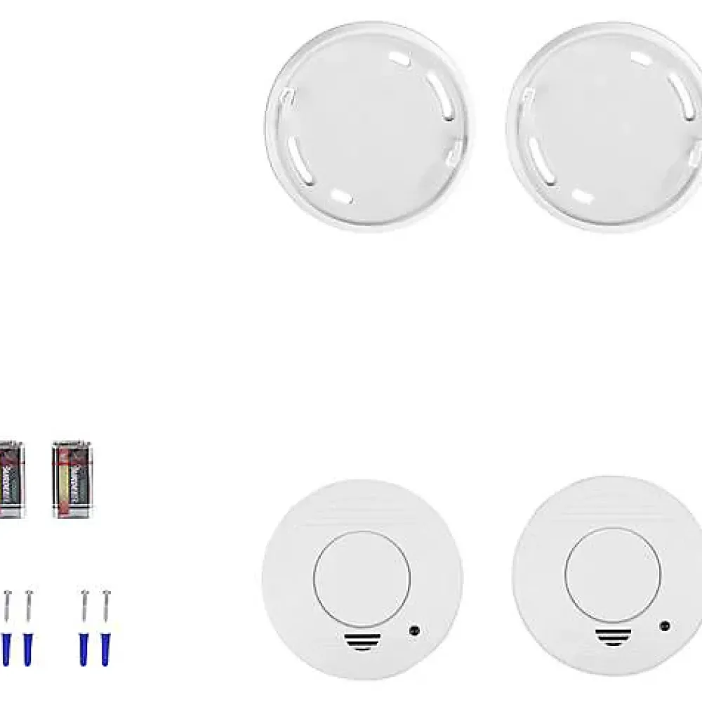 3M France Lot de 2 détecteurs de fumée Smartwares RM250, photoélectrique, alarme 85 dB.