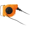 Zenitech Lot de 4 enrouleurs muraux câble HO5VV-F 3G1mm² 11m + 2m - Orange -