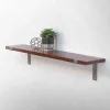 Ml-Design Lot de 2 Equerres d'Etagere murale support robuste en métal gris