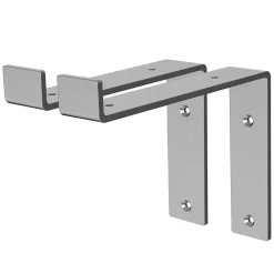 Ml-Design Lot de 2 Equerres d'Etagere murale support robuste en métal gris