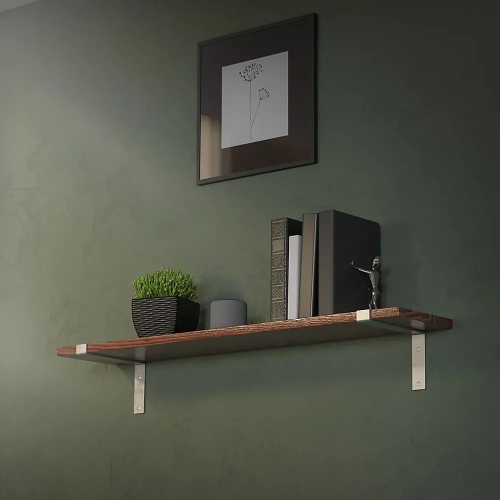 Ml-Design Equerre De Fixation-Lot de 2 Equerres d'Etagere murale support robuste en métal gris