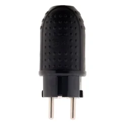 Zenitech Fiche Électrique-Lot de 5 fiches caoutchouc mâles 16A 2P+T -