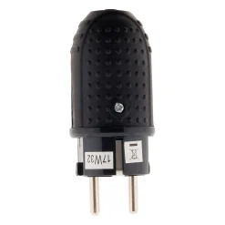 Zenitech Fiche Électrique-Lot de 5 fiches caoutchouc mâles 16A 2P+T -