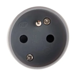 Zenitech Lot de 10 fiches femelles 16A 2P+T - Gris -