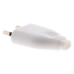 Zenitech Lot de 10 fiches mâles 2P 6A - Blanc -