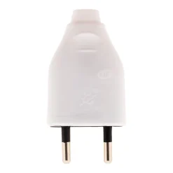 Zenitech Lot de 10 fiches mâles 2P 6A - Blanc -
