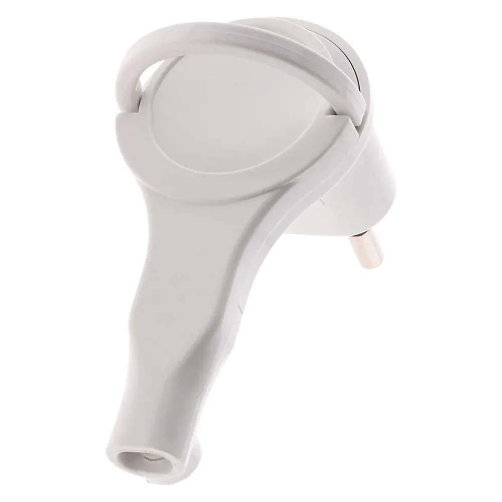 Zenitech Lot de 5 fiches mâles 2P 6A extraplates - Blanc -