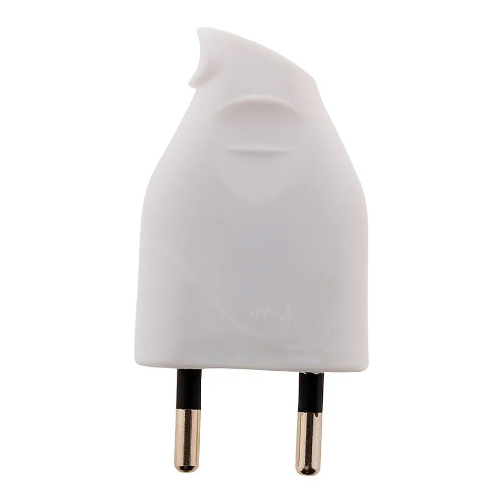 Zenitech Fiche Électrique-Lot de 10 fiches mâles 2P 6A latérales - Blanc -