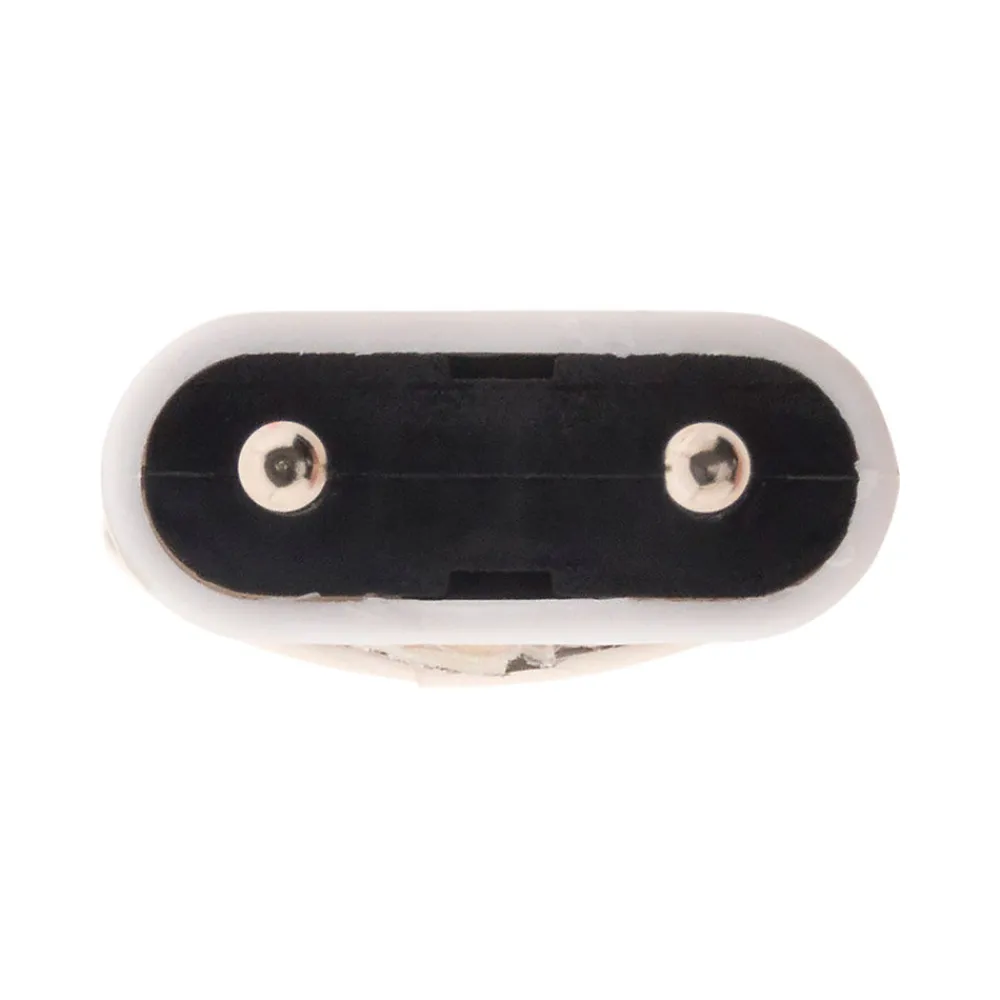 Zenitech Fiche Électrique-Lot de 10 fiches mâles 2P 6A latérales - Blanc -