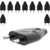 Zenitech Lot de 10 fiches mâles 2P 6A - Noir -
