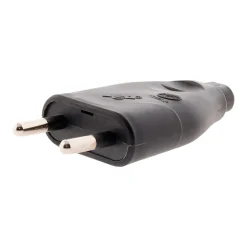 Zenitech Lot de 10 fiches mâles 2P 6A - Noir -