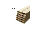 Wood&Sens Moulure, Goulotte Et Plinthe-Lot de 10 Goulottes MDF Passes-câbles à couvercle, L.2.44 m x H.5.5 cm, Ep. 18 mm