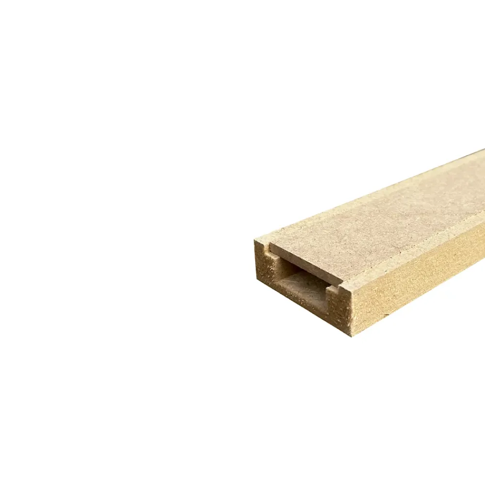 Wood&Sens Moulure, Goulotte Et Plinthe-Lot de 10 Goulottes MDF Passes-câbles à couvercle, L.2.44 m x H.5.5 cm, Ep. 18 mm