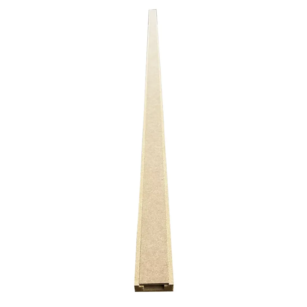 Wood&Sens Moulure, Goulotte Et Plinthe-Lot de 10 Goulottes MDF Passes-câbles à couvercle, L.2.44 m x H.5.5 cm, Ep. 18 mm