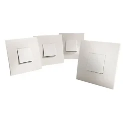 Diall Lot de 4 interrupteurs va-et-vient blanc