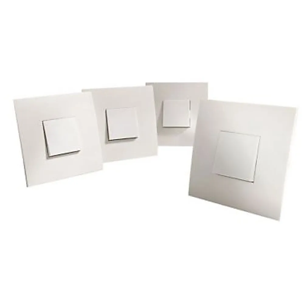 Diall Lot de 4 interrupteurs va-et-vient blanc