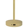 Näve Baladeuse-Lot de 2 lampes de table LED rechargeables 'Gomba' pour l'extérieur et l'intérieur, en métal et plastique jaune, hauteur 18,5 cm