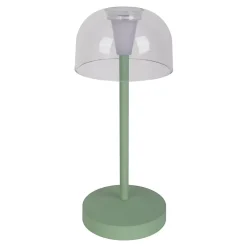 Näve Baladeuse-Lot de 2 lampes de table LED rechargeables 'Gomba' pour l'extérieur et l'intérieur, en métal et plastique menthe, hauteur 18,5 cm