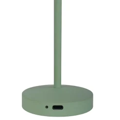 Näve Baladeuse-Lot de 2 lampes de table LED rechargeables 'Gomba' pour l'extérieur et l'intérieur, en métal et plastique menthe, hauteur 18,5 cm