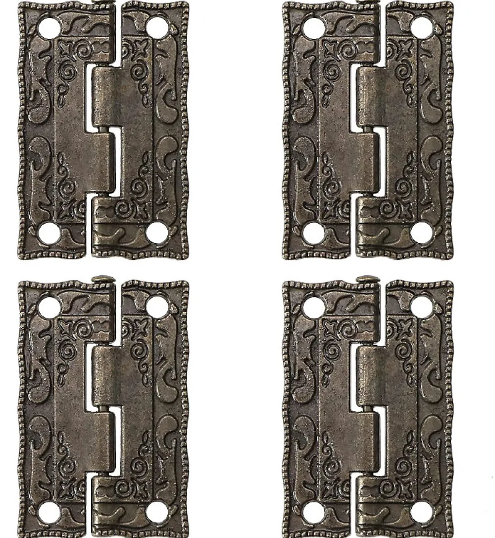 Deko Paumelle De Porte, Meuble Et Fenêtre-Lot de 20 mini charnières de porte rétro en bronze antique pour boîtiers en bois, armoires, boîtes à bijoux