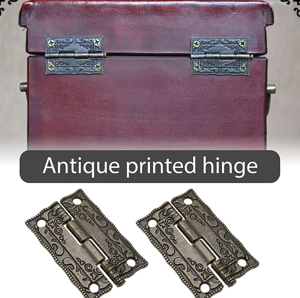 Deko Paumelle De Porte, Meuble Et Fenêtre-Lot de 20 mini charnières de porte rétro en bronze antique pour boîtiers en bois, armoires, boîtes à bijoux