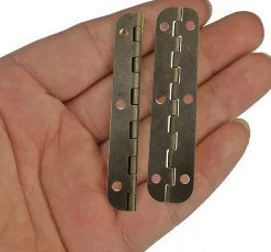Deko Paumelle De Porte, Meuble Et Fenêtre-Lot de 10 mini charnières vintage en laiton pour meubles, tiroirs, portes, armoires, boîtes à bijoux, 65 x 15 mm, avec 60 vis