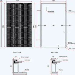 Trina Solar Lot de 4 Panneaux solaires 500Wc TrinaSolar Bifacial - Bi-verre