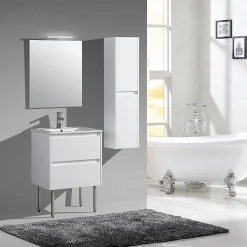 Jindoli Evacuation De Lavabo-Vasque-Lot de 2 pieds en métal pour meuble de salle de bain