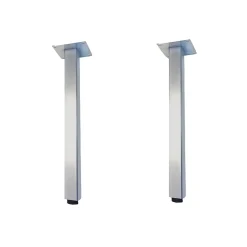 Jindoli Evacuation De Lavabo-Vasque-Lot de 2 pieds en métal pour meuble de salle de bain