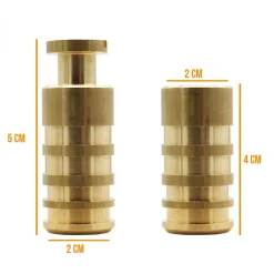 Linxor Piton À Visser-Lot de 5 pitons escamotables en laiton - Diam 20 mm -