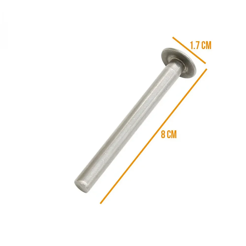Linxor Lot de 10 pitons fixes d'ancrage droit - Diam 8 x 80 mm -