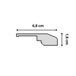 Wood&Sens Moulure, Goulotte Et Plinthe-Lot de 6 Plinthes Goulotte MDF, L.2.44 m x H.6.8 cm, Ep.18 mm