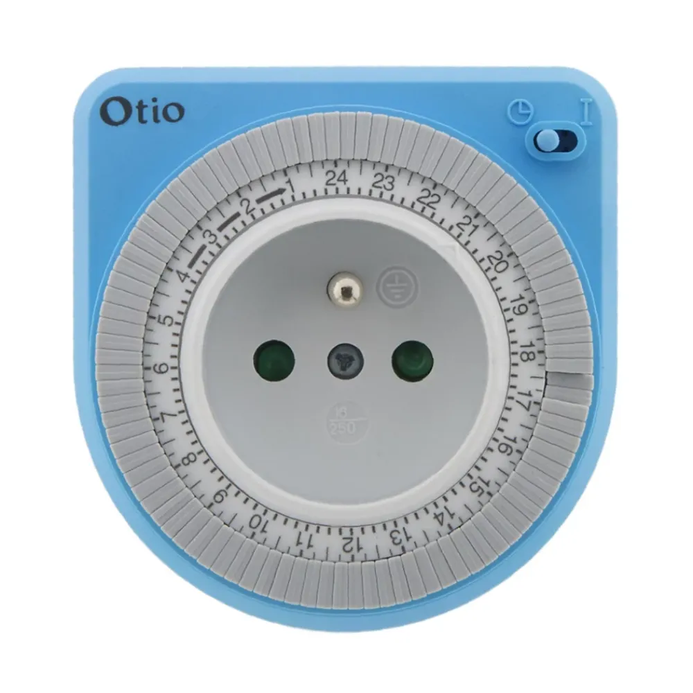 Otio Prise Étanche-Lot de 2 programmateurs mécaniques - Bleu -