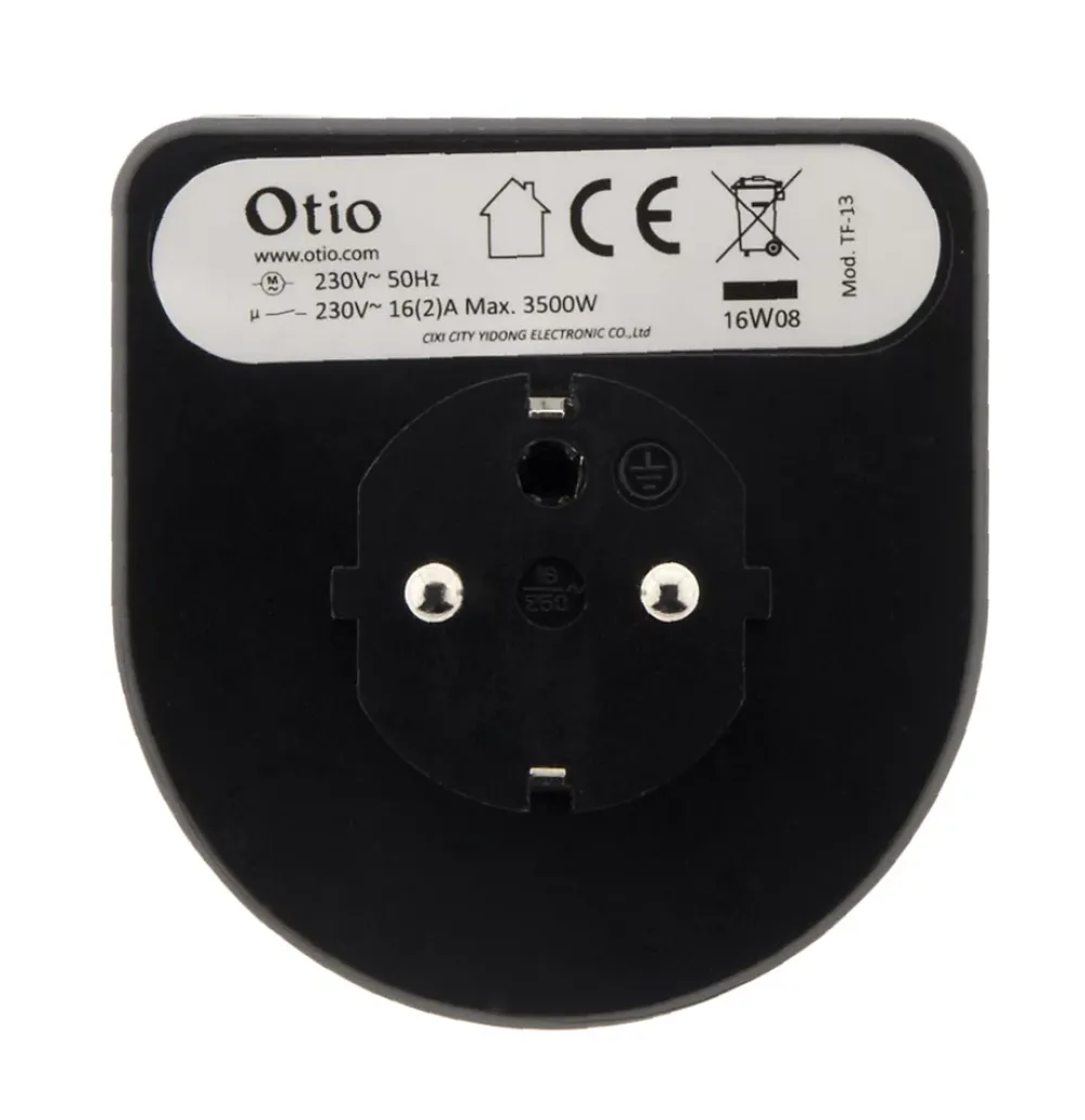 Otio Prise Étanche-Lot de 2 programmateurs mécaniques - Noir -