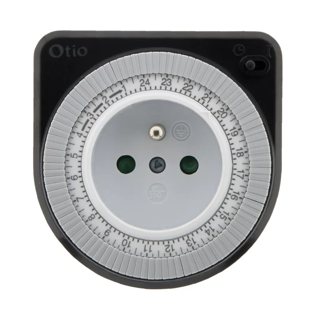 Otio Prise Étanche-Lot de 2 programmateurs mécaniques - Noir -