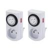 Chacon Prise Étanche-Lot de 2 programmateurs mécaniques 3500W -