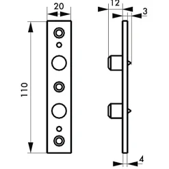 Thirard Patte De Fixation-Lot de 2 protège-gonds, acier zingué -