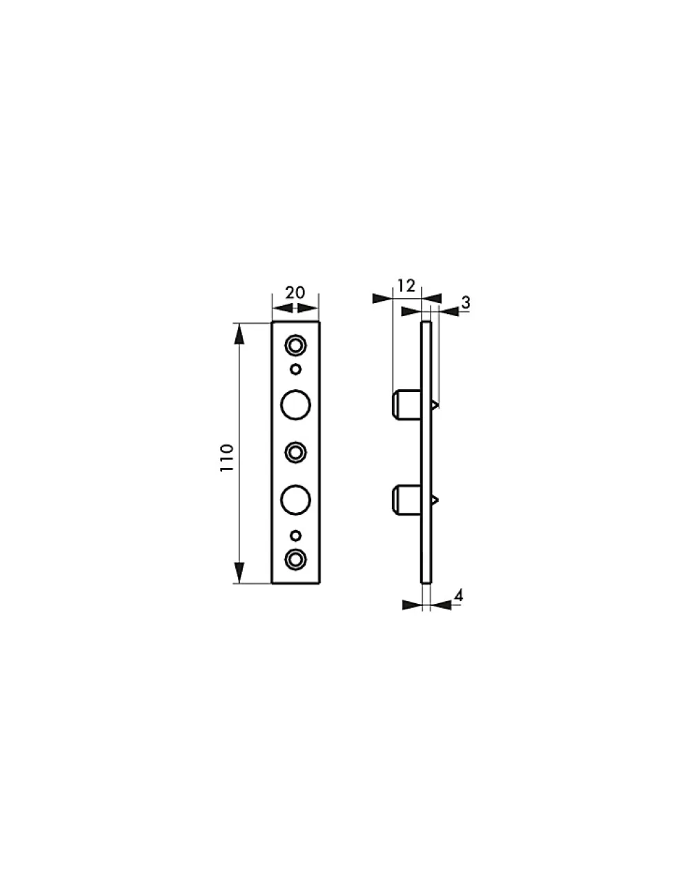 Thirard Patte De Fixation-Lot de 2 protège-gonds, acier zingué -