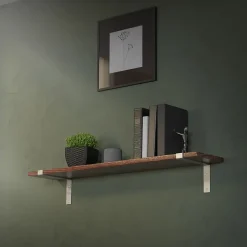 Ml-Design Lot de 4 équerre d'Etagere murale équerre fixation en métal gris