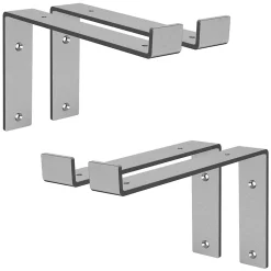 Ml-Design Lot de 4 équerre d'Etagere murale équerre fixation en métal gris